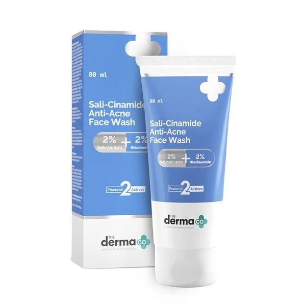 The Derma Co 2% Sali-Cinamide Anti-Acne Face Wash, 80 ml