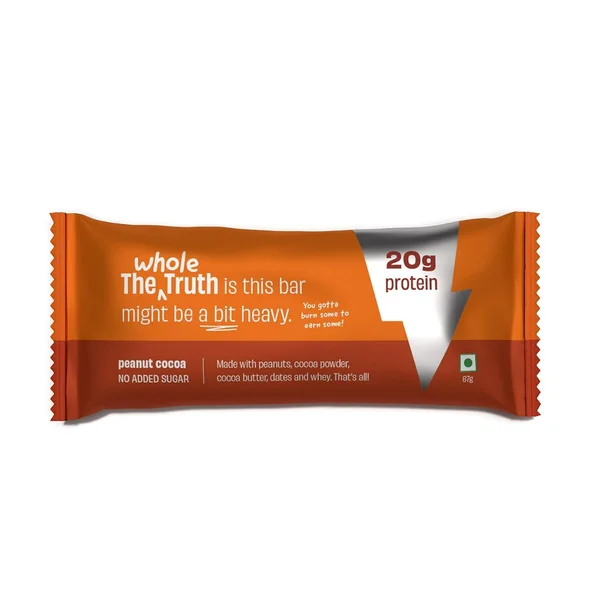 The Whole Truth Peanut Cocoa Protein Bar, 67 gm