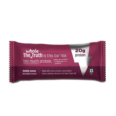 The Whole Truth Double Cocoa Protein Bar, 67 gm