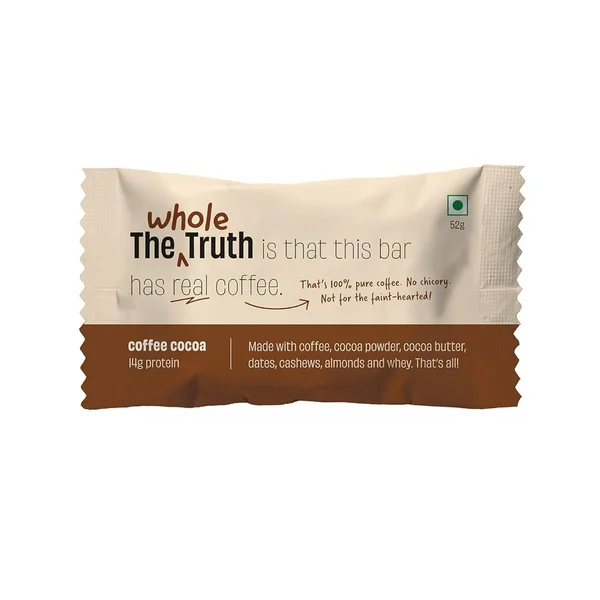 The Whole Truth Coffee Cocoa Protein Bar, 52 gm