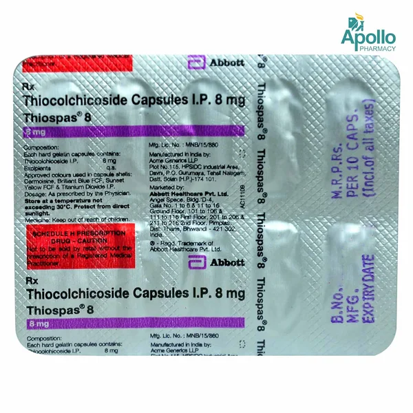 Thiospas 8 Capsule 10's