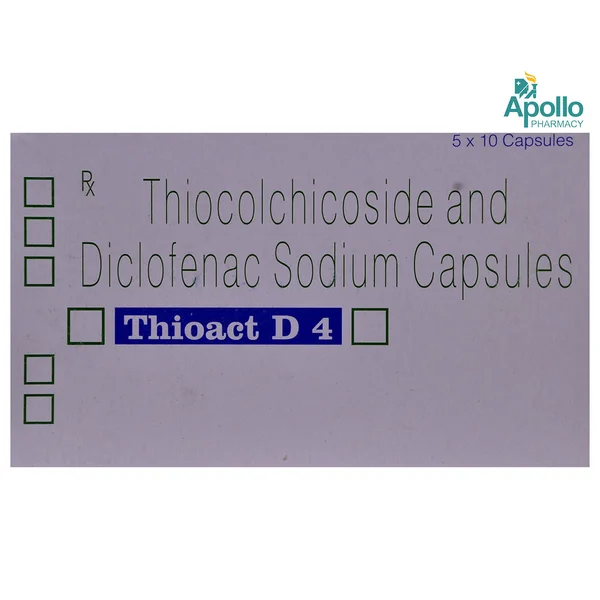 THIOACT D 4MG CAPSULE, Pack of 10