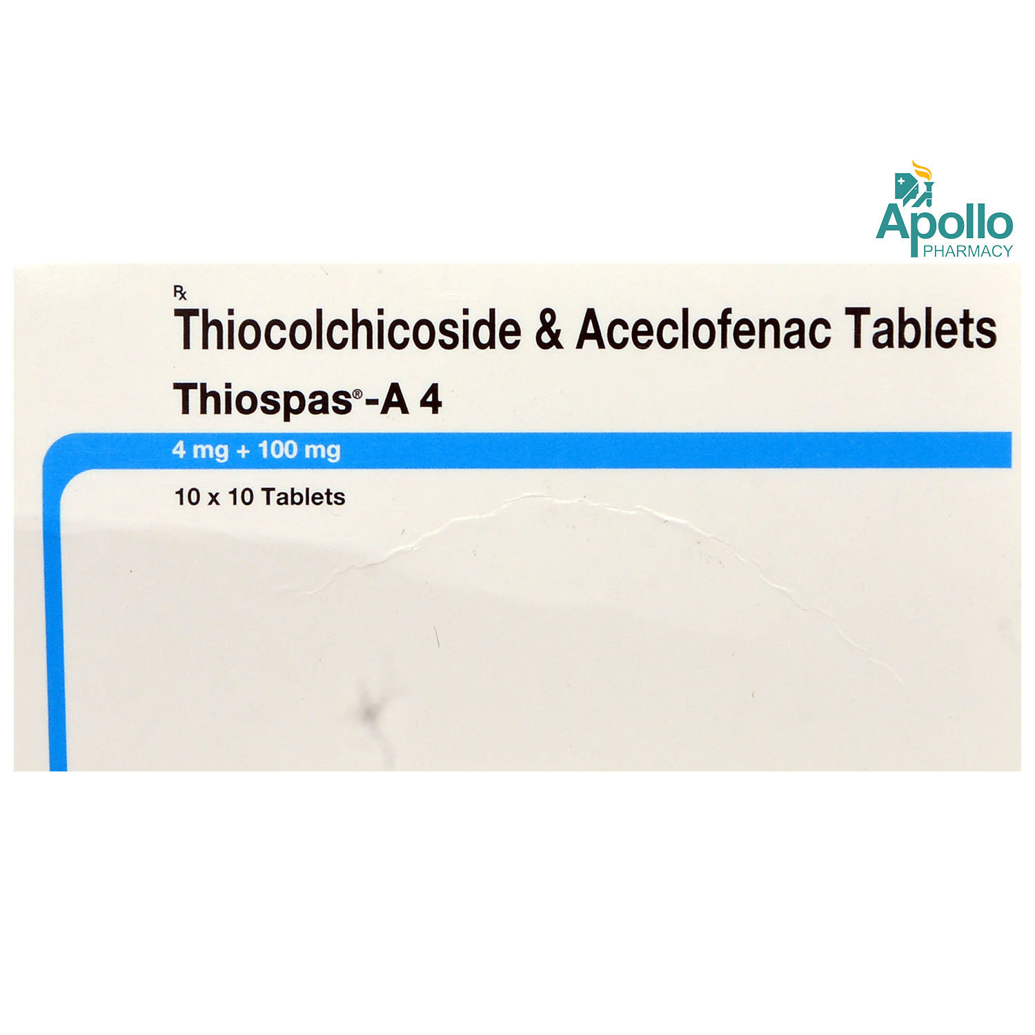 Thiospas-A 4 Tablet 10's, Pack of 10 Thiospas-A 4 Tablet 10's, Pack of 10