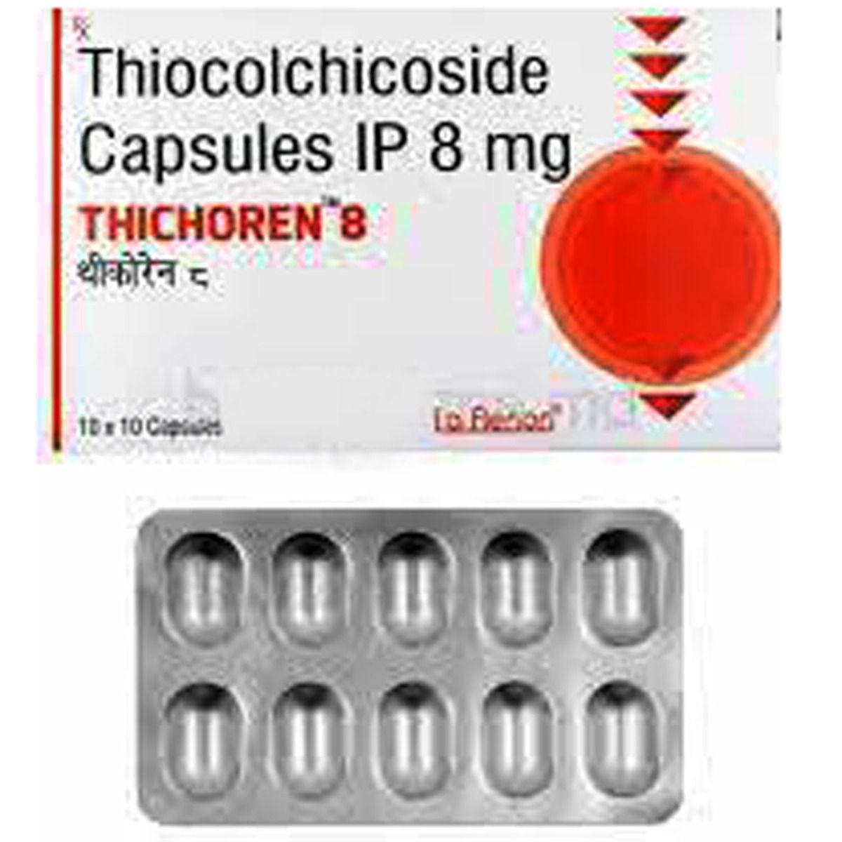 Thichoren 8 Capsule 10's, Pack of 10 CAPSULES