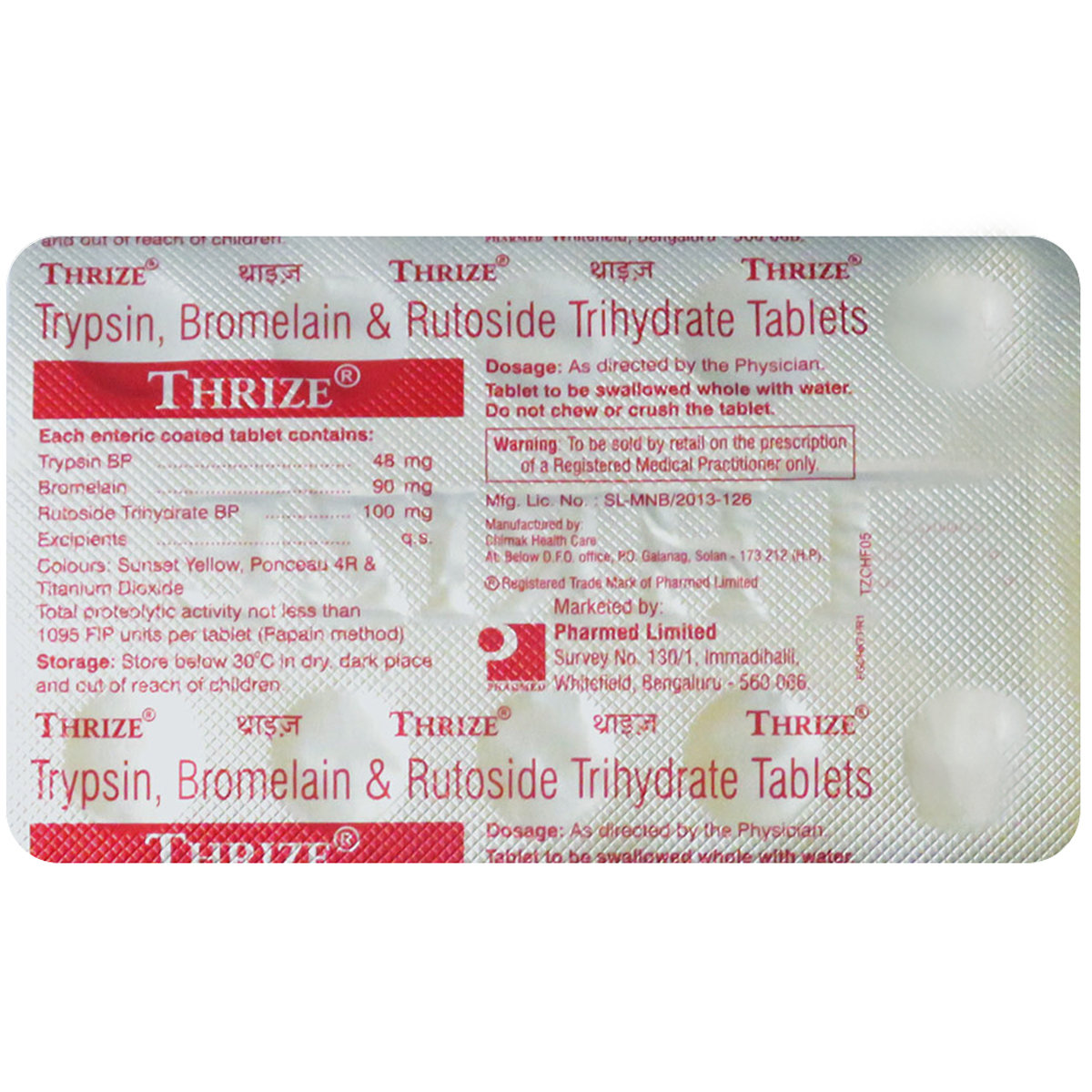 Thrize Tablet 10's, Pack of 10 Thrize Tablet 10's, Pack of 10