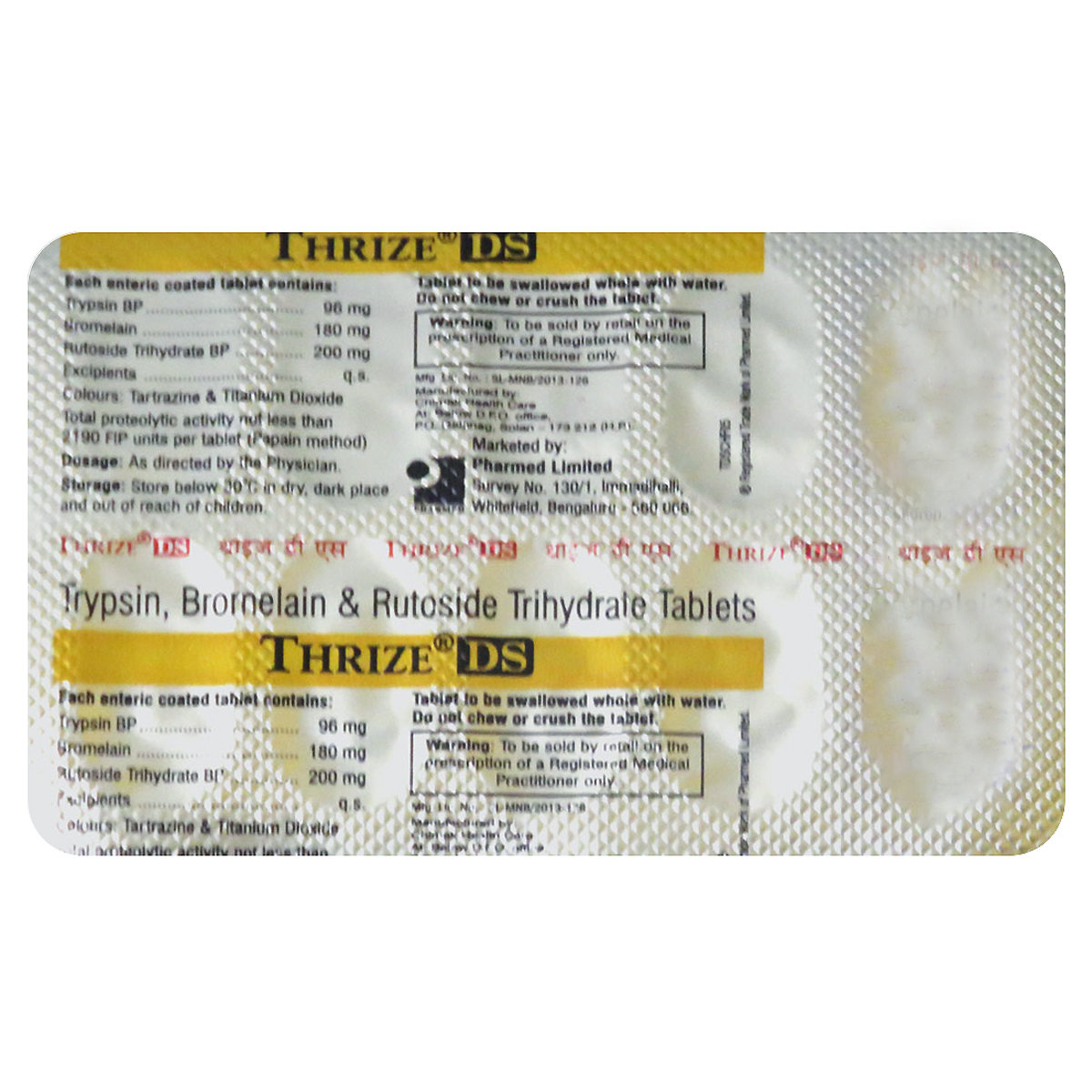 Thrize DS Tablet 10's, Pack of 10 Thrize DS Tablet 10's, Pack of 10