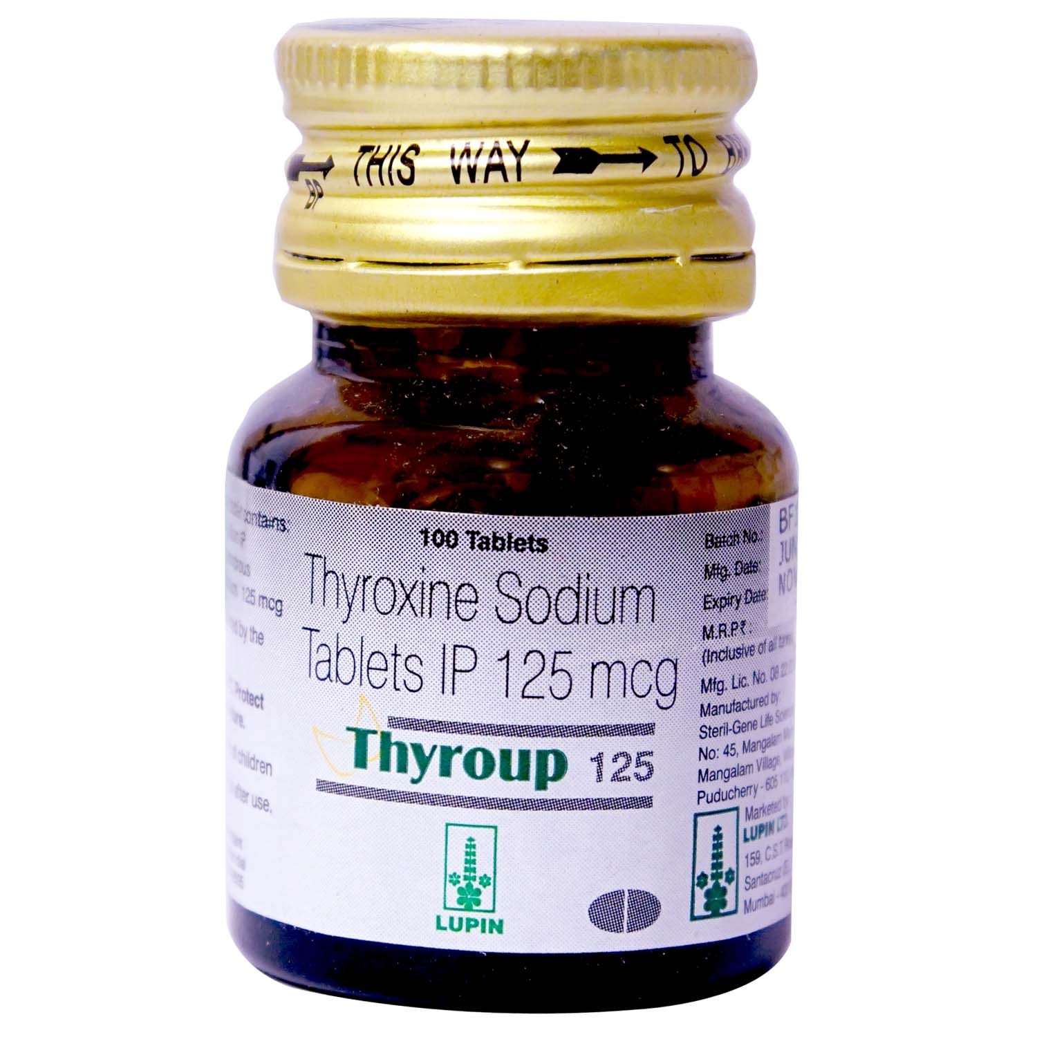 Buy Thyroup 125 mcg Tablet 100's Online