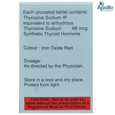 Thyrox 88 Tablet 100's, Pack of 1 TABLET