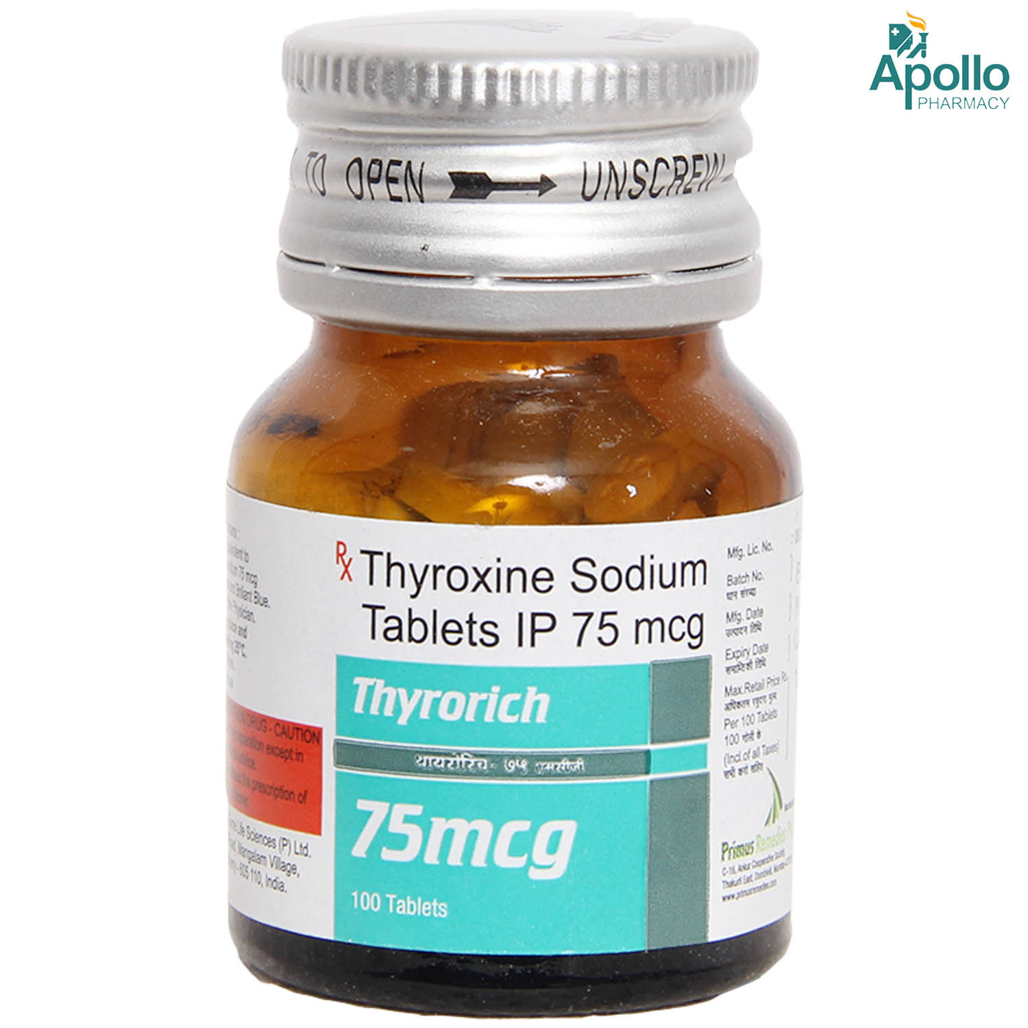 Thyrorich 75 mcg Tablet 100's, Pack of 1 TABLET