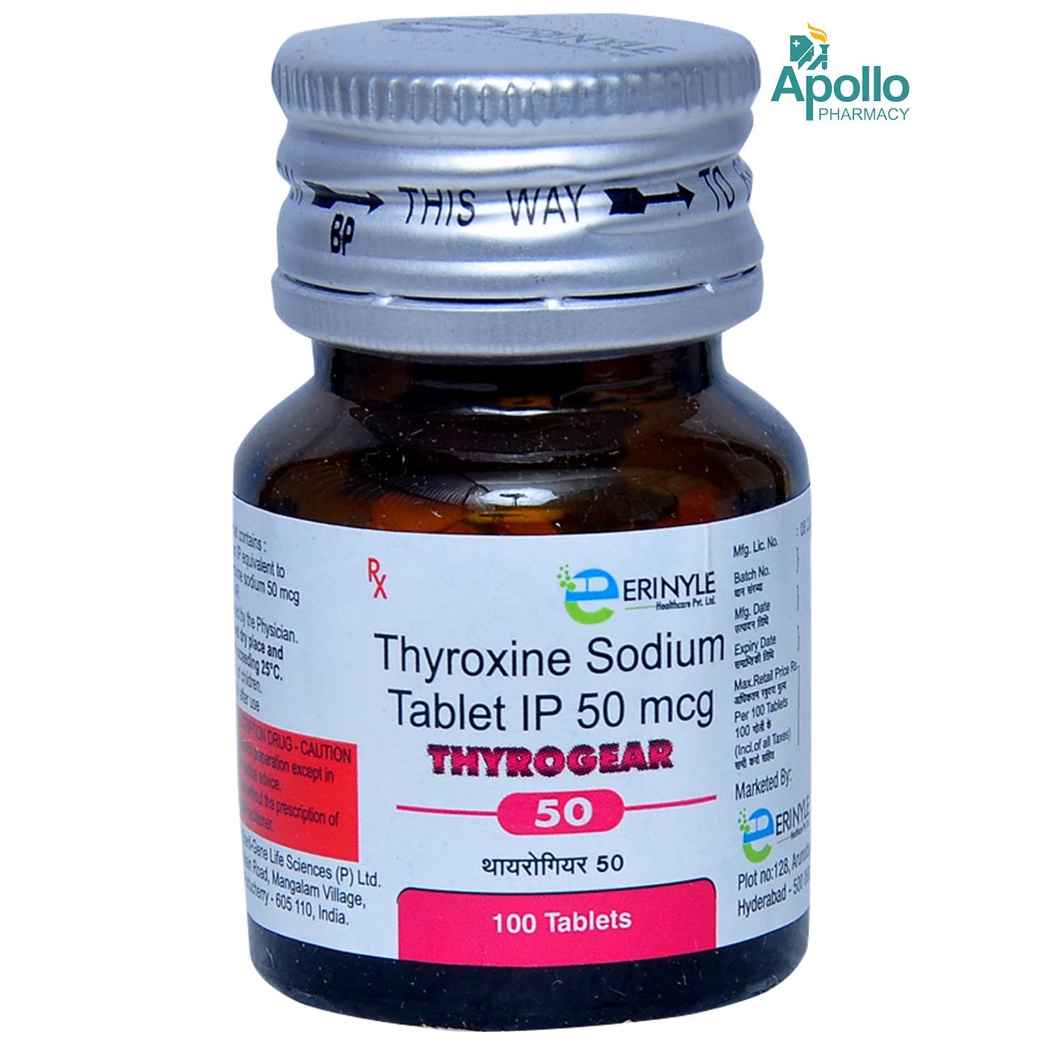 Buy Thyrogear 50 Tablet 100's Online