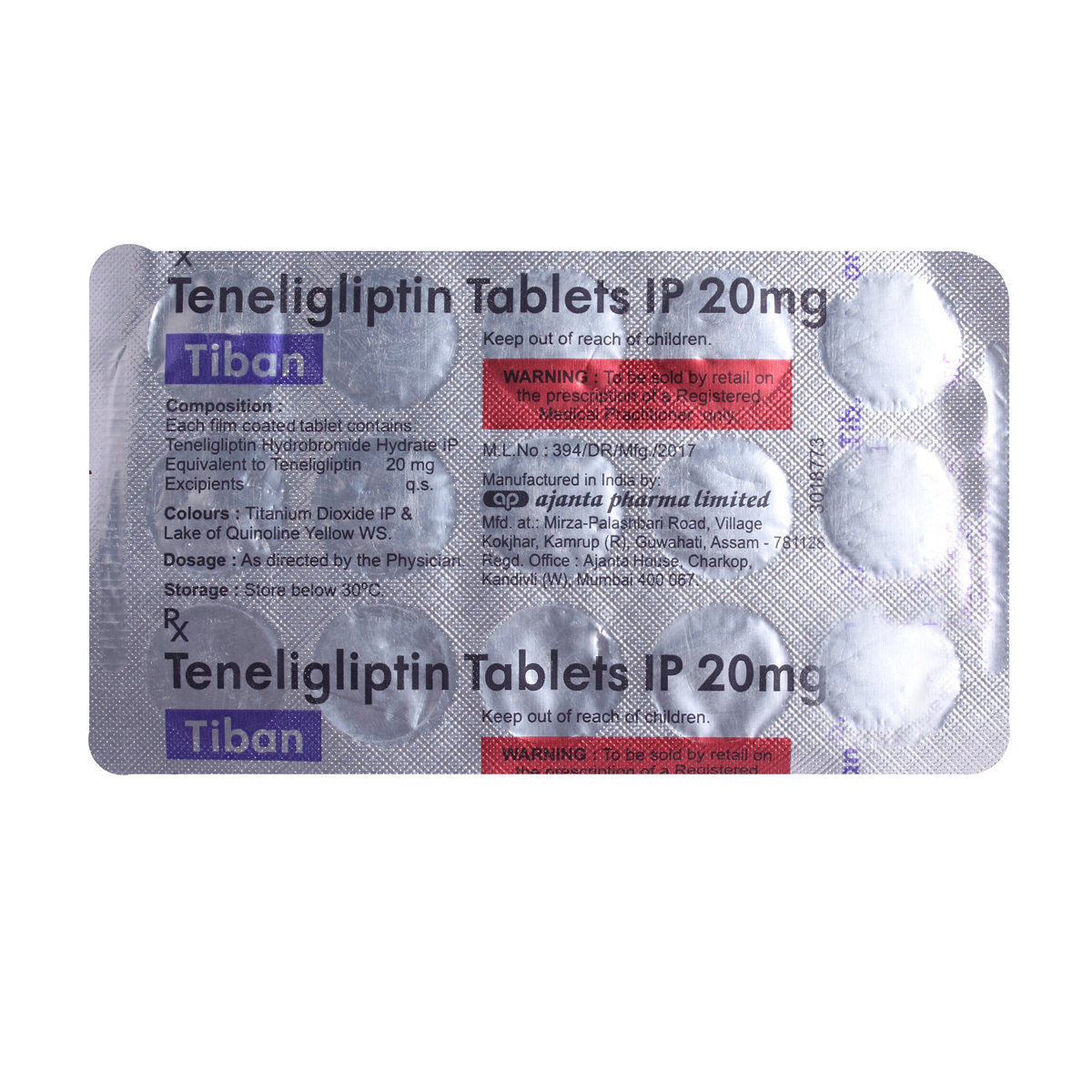 Tiban Tablet 15's, Pack of 15 TabletS Tiban Tablet 15's, Pack of 15 TabletS