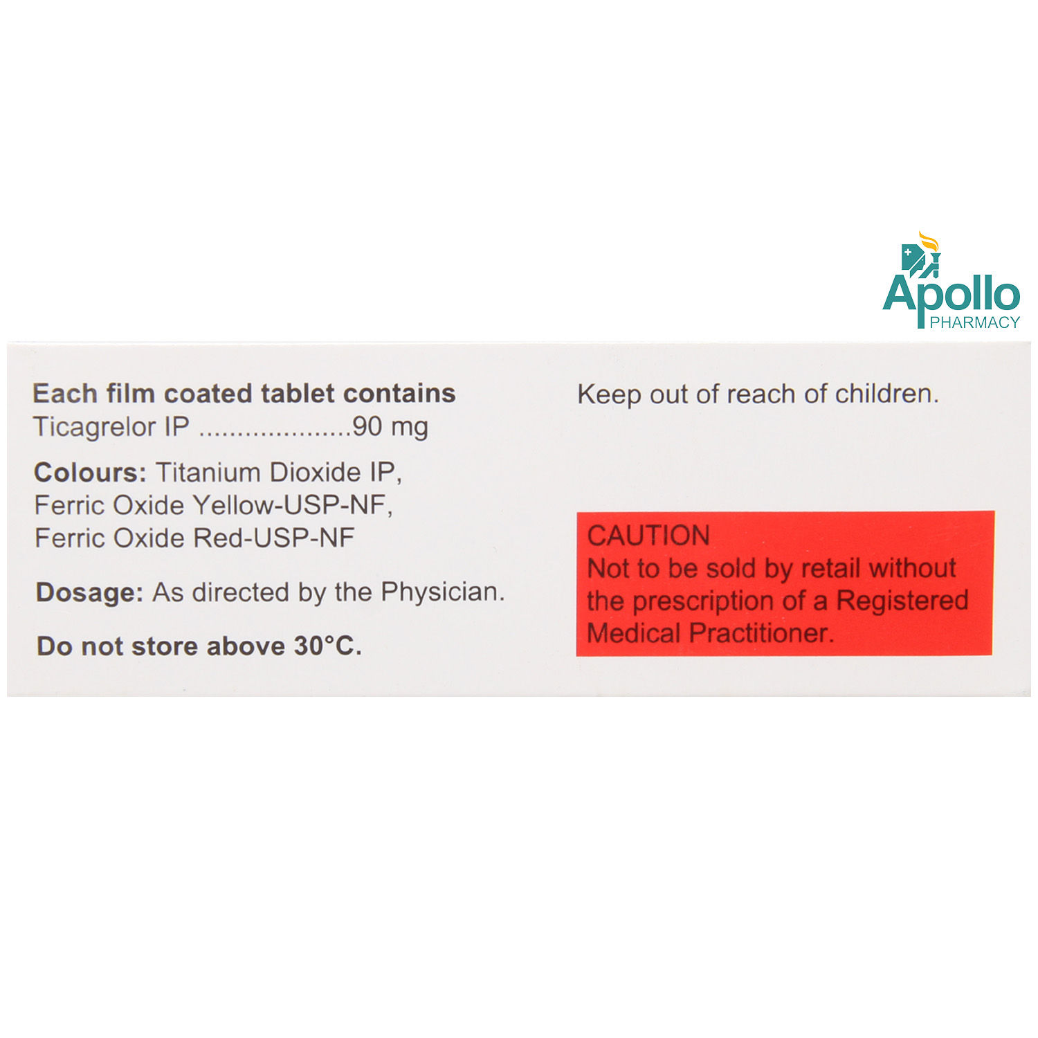 Ticacip 90 Tablet 14's, Pack of 14 TabletS