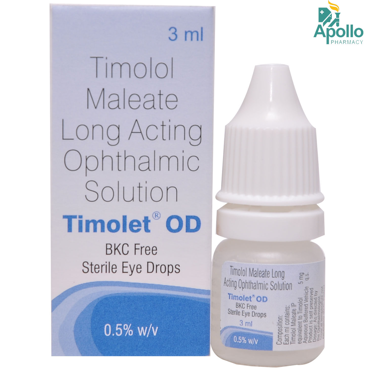 Timofluid Timolet OD Eye Drops 3 ml Price, Uses, Side Effects, Composition ...