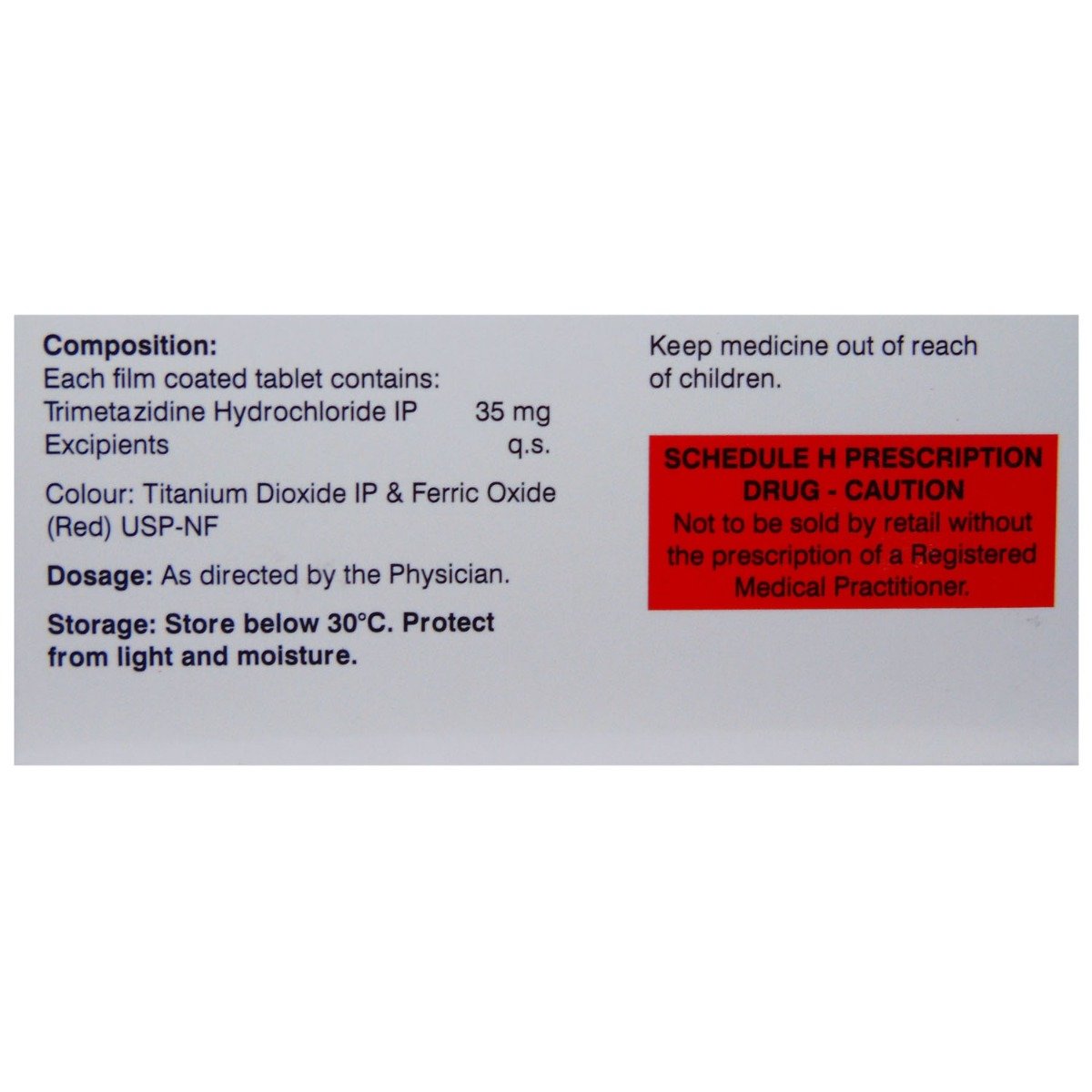 Timzid MR 35 mg Tablet 10's, Pack of 10 TABLETS Timzid MR 35 mg Tablet 10's, Pack of 10 TABLETS