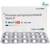 T-Mart H 40 mg/12.5 mg Tablet 15's, Pack of 15 TabletS