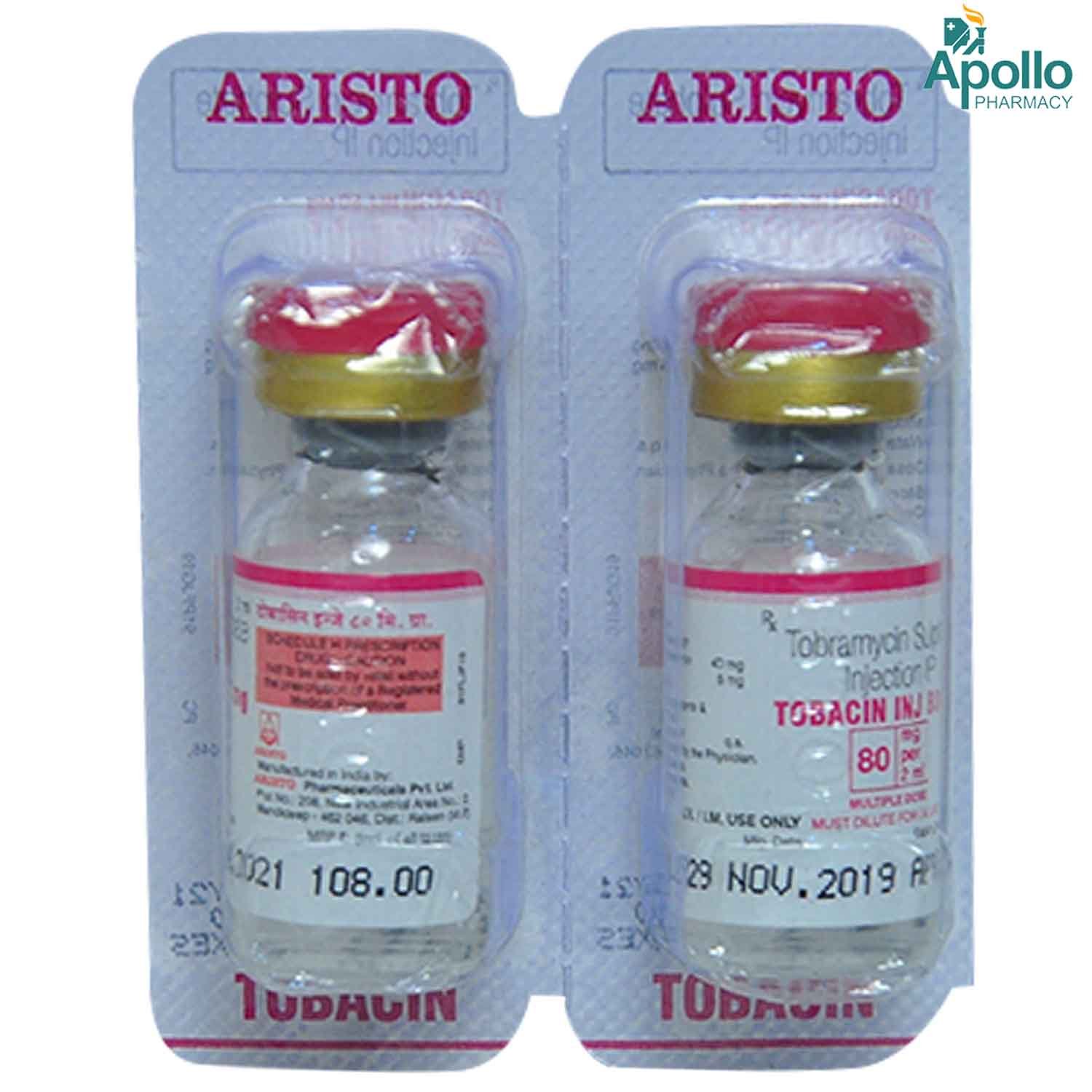 Tobacin 80 mg Injection 1's, Pack of 1 Injection Tobacin 80 mg Injection 1's, Pack of 1 Injection