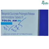 Tolol AM 25 Tablet 10's, Pack of 10 TABLETS