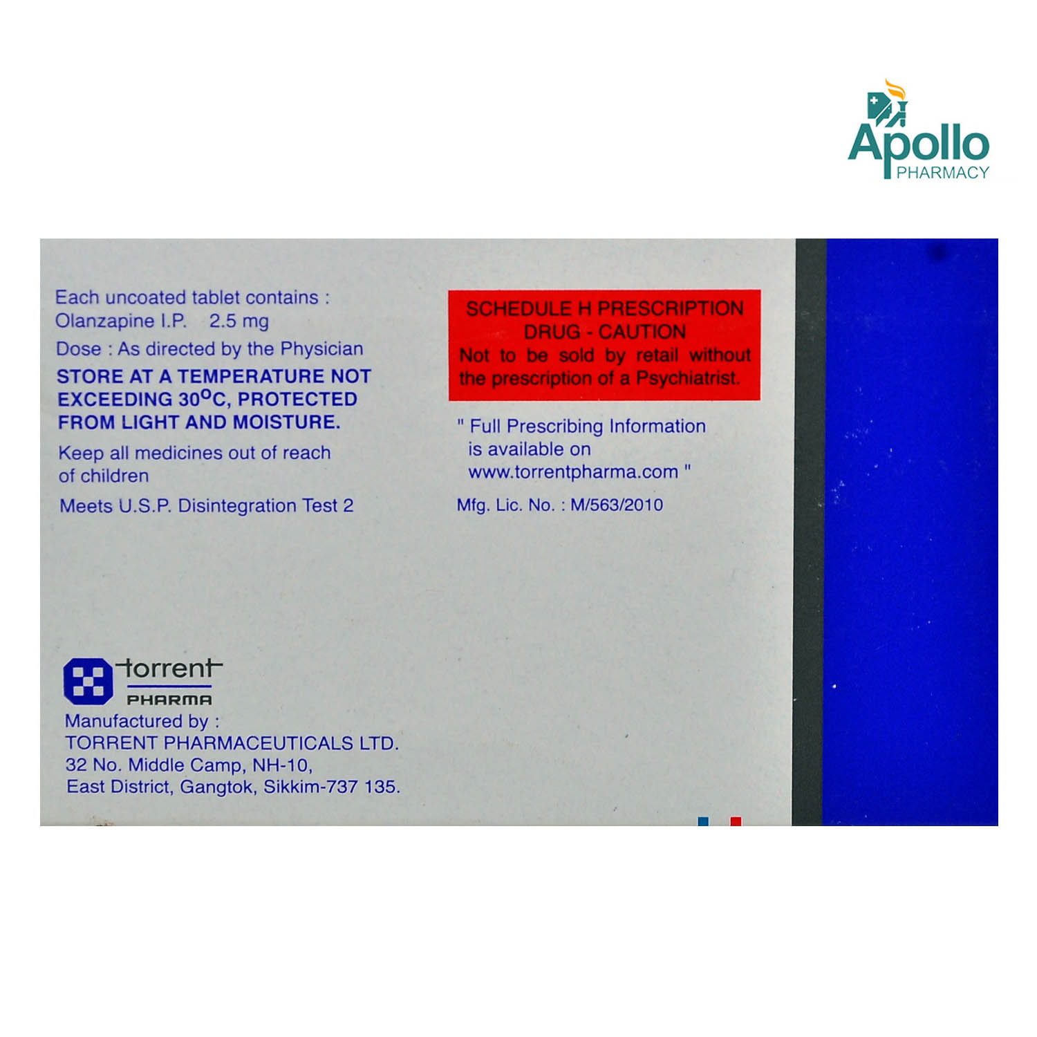 Tolaz DT 2.5 mg Tablet 15's, Pack of 15 TABLETS Tolaz DT 2.5 mg Tablet 15's, Pack of 15 TABLETS