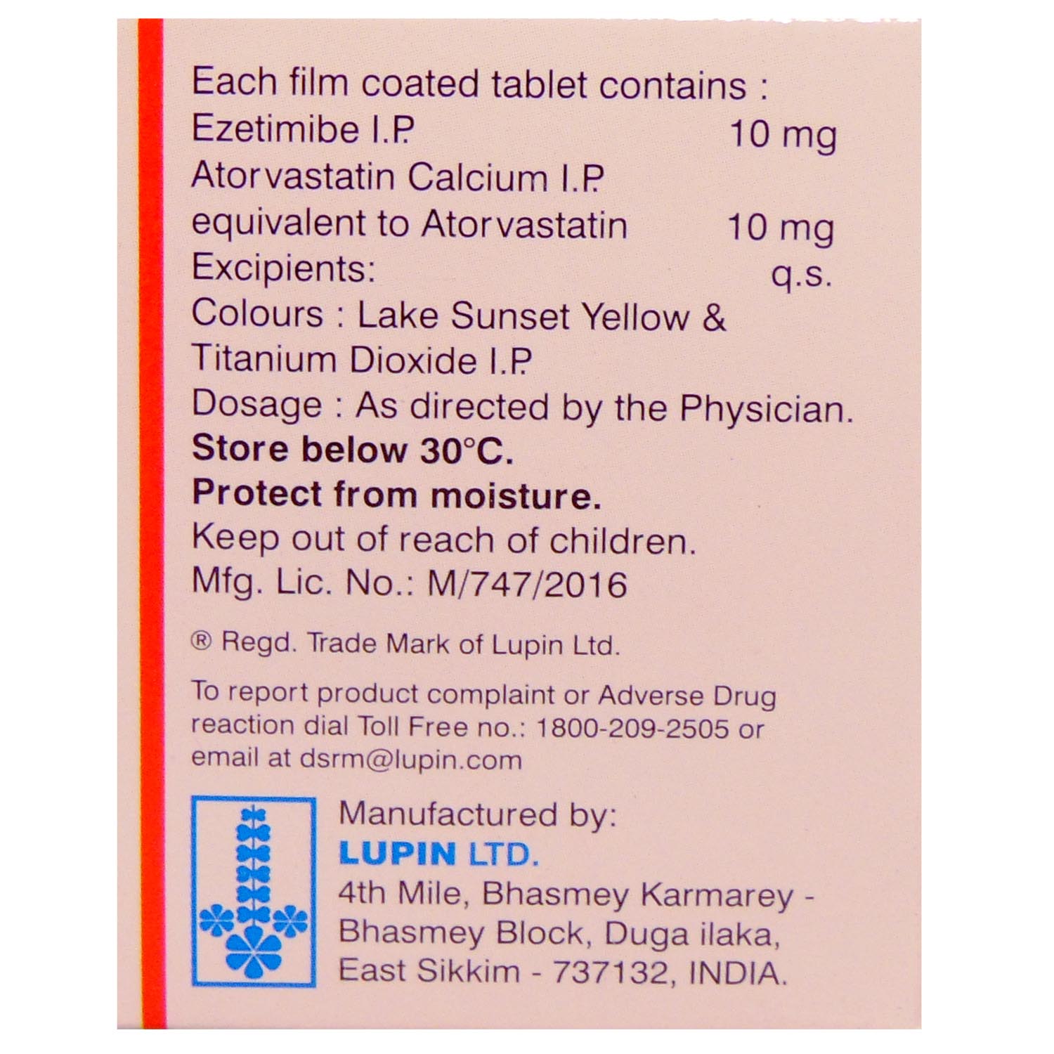 Tonact EZ 10 Tablet 10's, Pack of 10 TABLETS Tonact EZ 10 Tablet 10's, Pack of 10 TABLETS