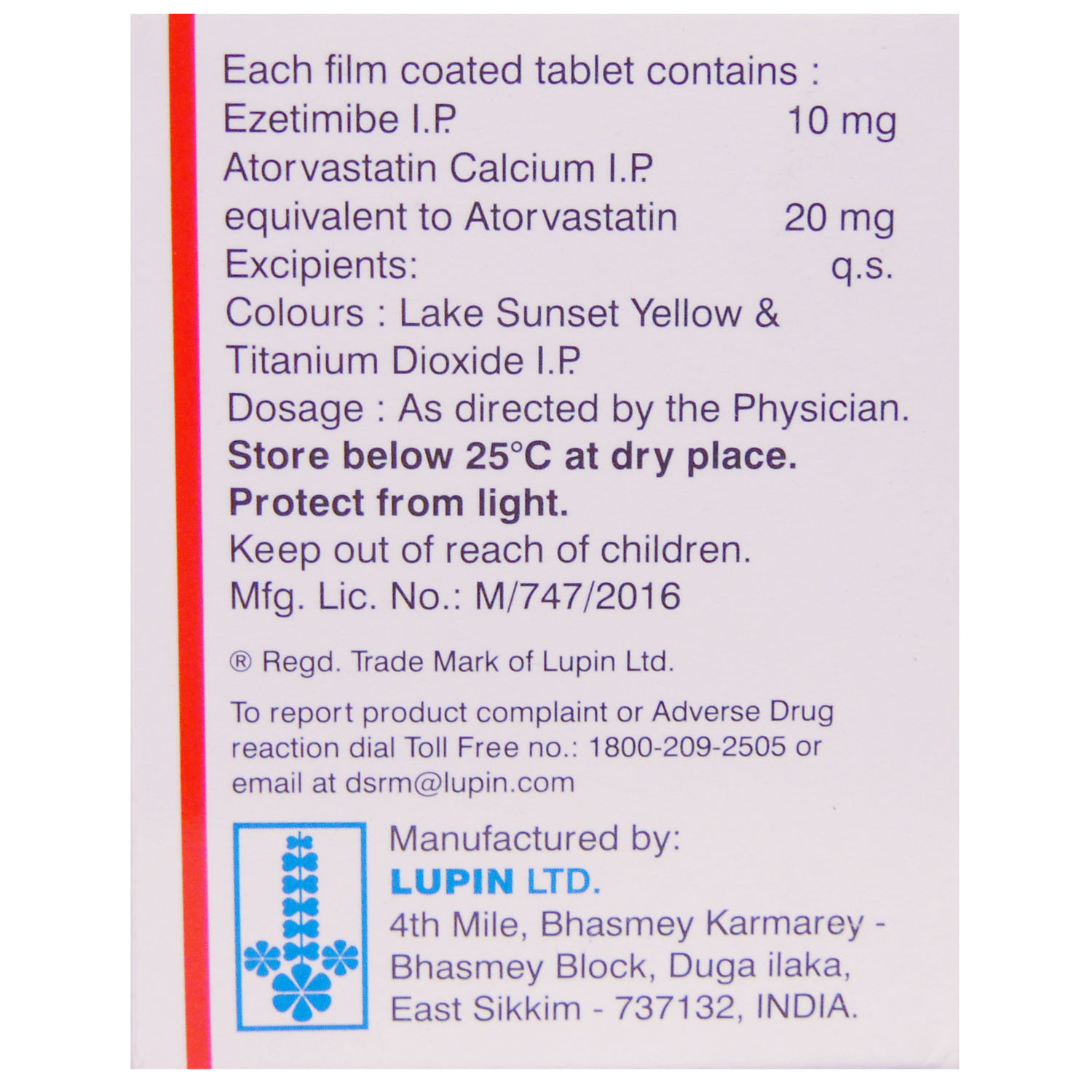 Tonact 20-EZ Tablet 10's, Pack of 10 TABLETS Tonact 20-EZ Tablet 10's, Pack of 10 TABLETS