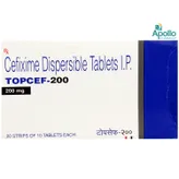 Topcef-200 Tablet 10's, Pack of 10 TABLETS