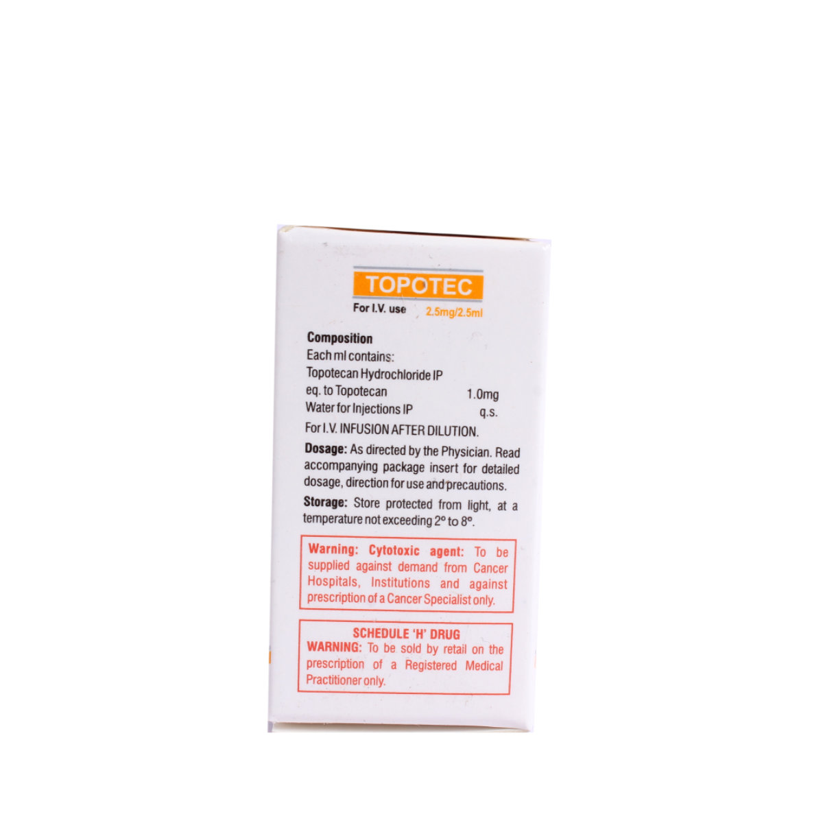 Topotec 2.5Mg Inj, Pack of 1 Tablet Topotec 2.5Mg Inj, Pack of 1 Tablet