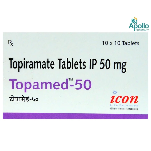 Topamed 50 Tablet 10's, Pack of 10 TABLETS