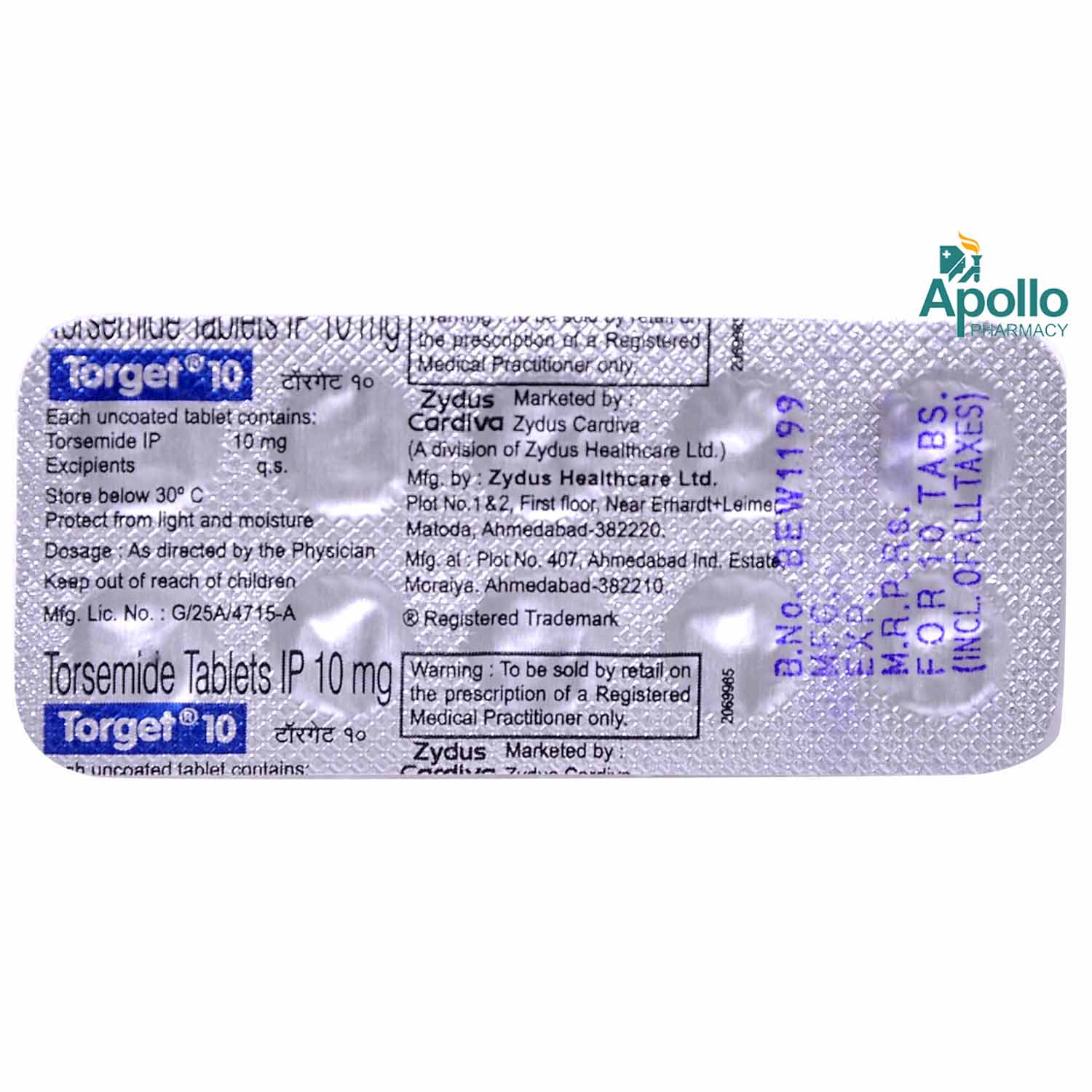 Torget 10 Tablet 10's, Pack of 10 TABLETS Torget 10 Tablet 10's, Pack of 10 TABLETS