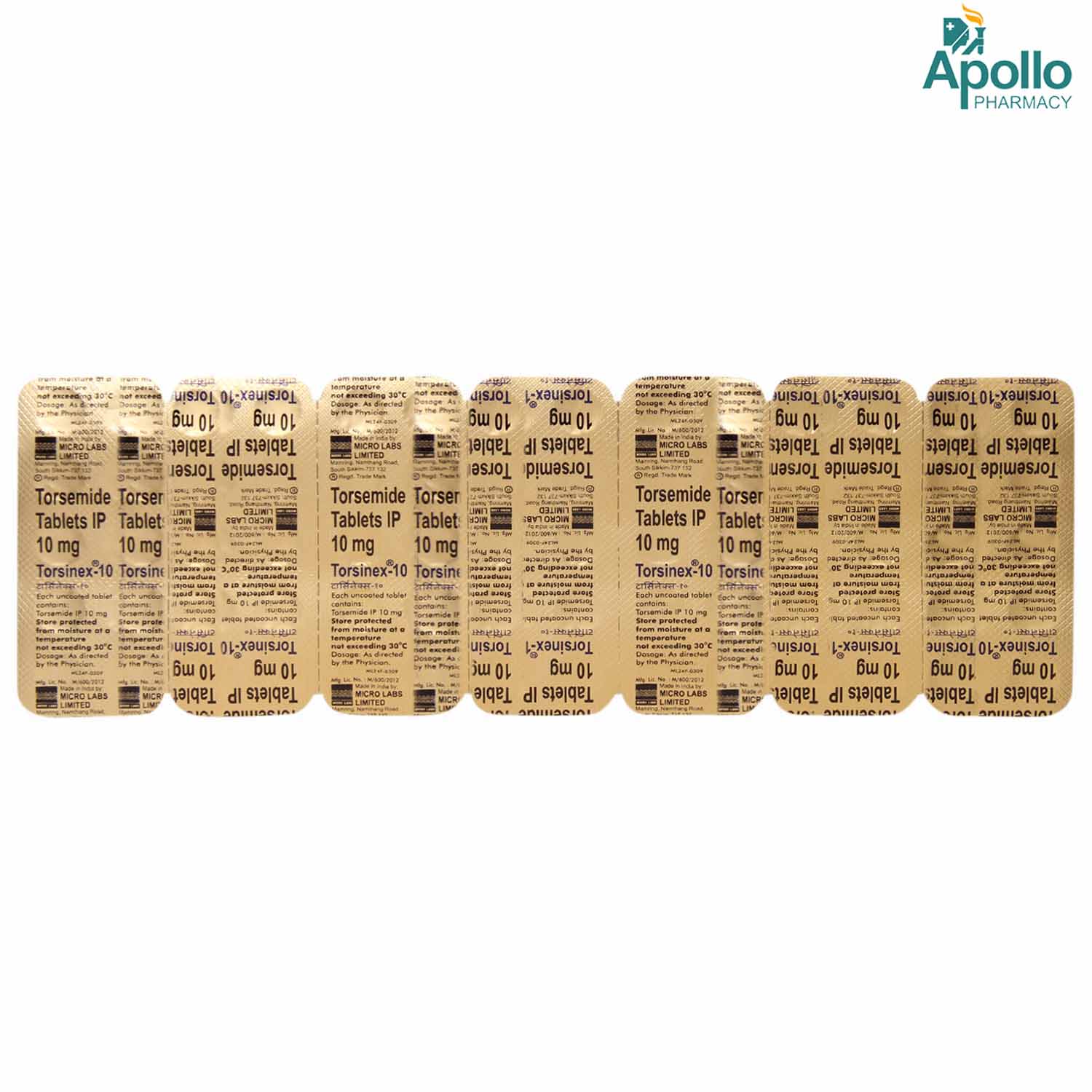 Torsinex 10 Tablet 10's, Pack of 10 TABLETS Torsinex 10 Tablet 10's, Pack of 10 TABLETS