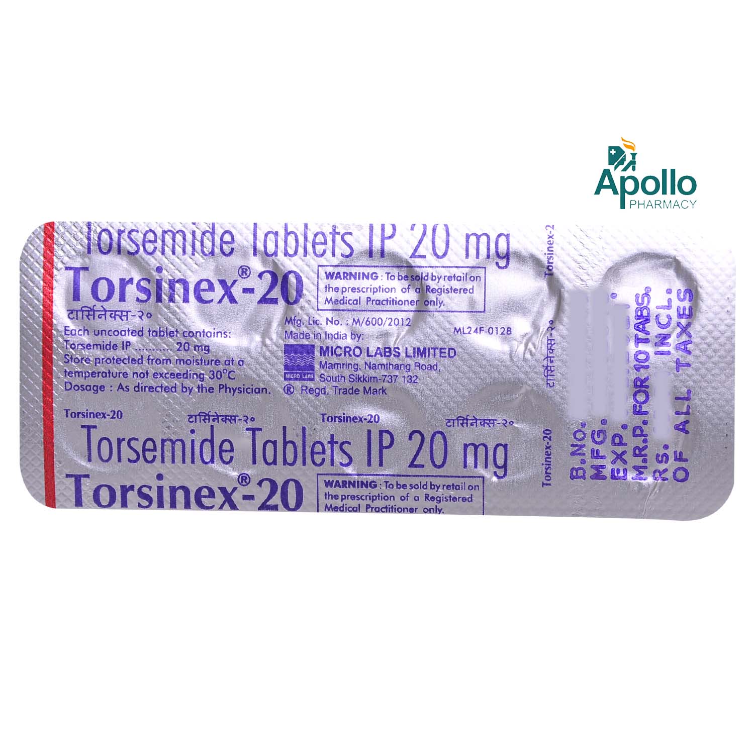 Torsinex-20 Tablet 10's, Pack of 10 TabletS Torsinex-20 Tablet 10's, Pack of 10 TabletS