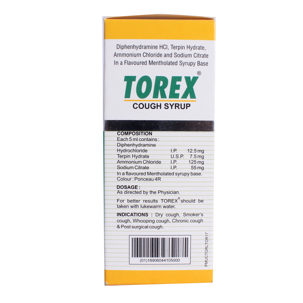 Torex Cough Syrup 100 ml, Pack of 1 Syrup Torex Cough Syrup 100 ml, Pack of 1 Syrup