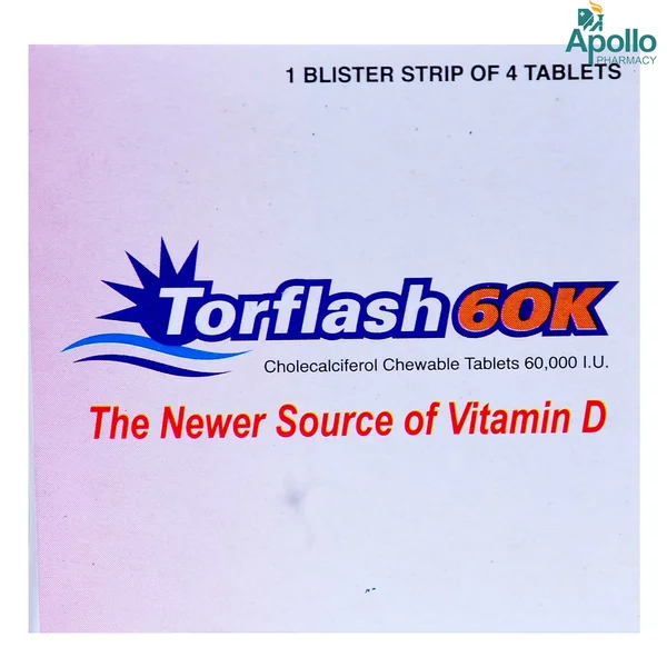 Torflash 60K Chewable Tablet 4's