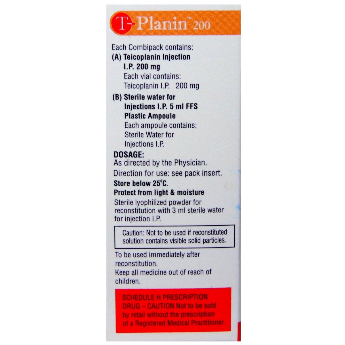 T-Planin 200 mg Injection 1's, Pack of 1 Injection T-Planin 200 mg Injection 1's, Pack of 1 Injection