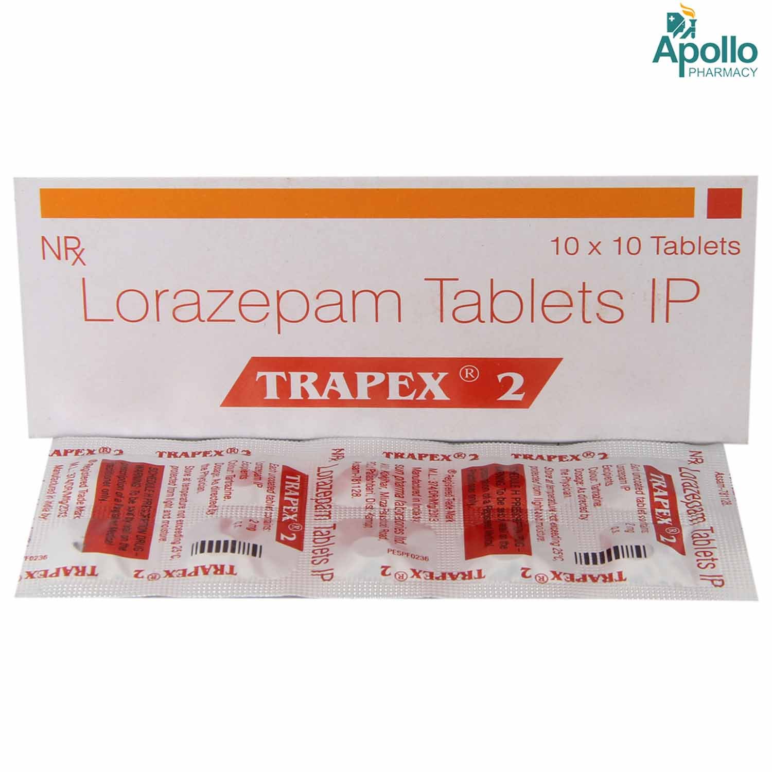 Trapex 2 Tablet 10's, Pack of 10 TABLETS Trapex 2 Tablet 10's, Pack of 10 TABLETS