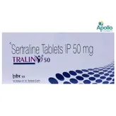 TRALIN 50MG TABLET, Pack of 10 TABLETS