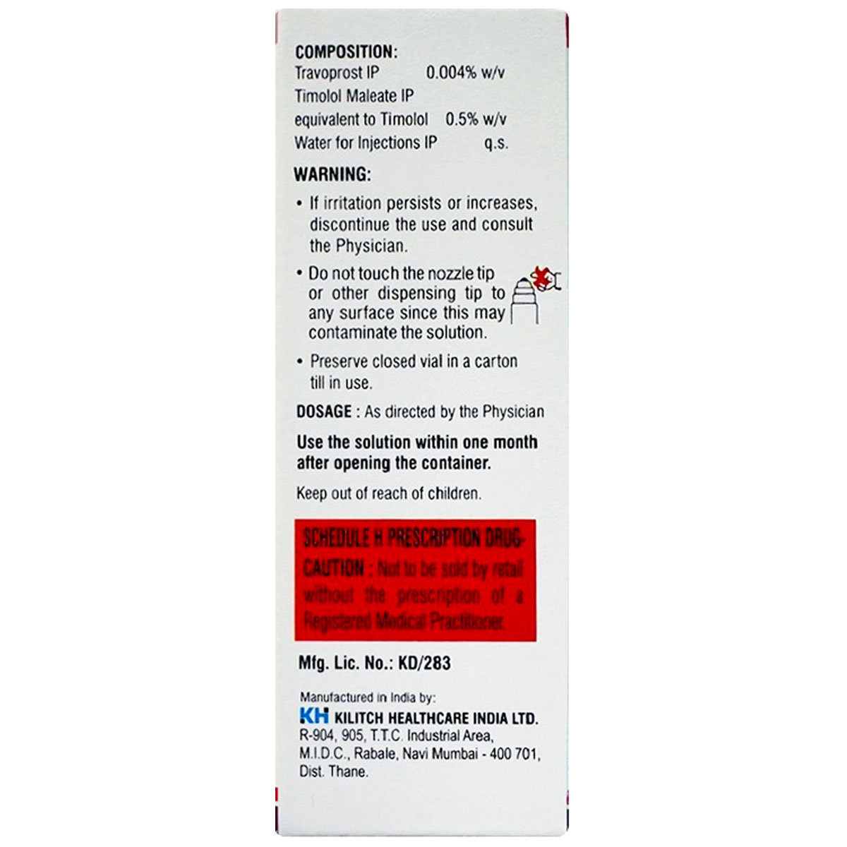 Travoprostin-T Eye Drops 5 ml, Pack of 1 EYE DROPS Travoprostin-T Eye Drops 5 ml, Pack of 1 EYE DROPS