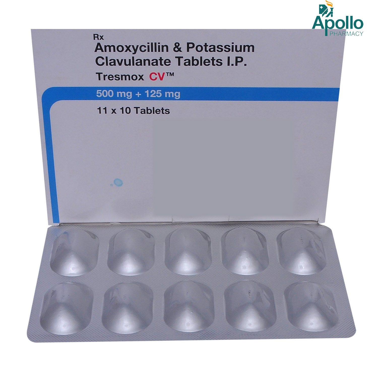 Tresmox CV 625 Tablet 10's, Pack of 10 TABLETS Tresmox CV 625 Tablet 10's, Pack of 10 TABLETS