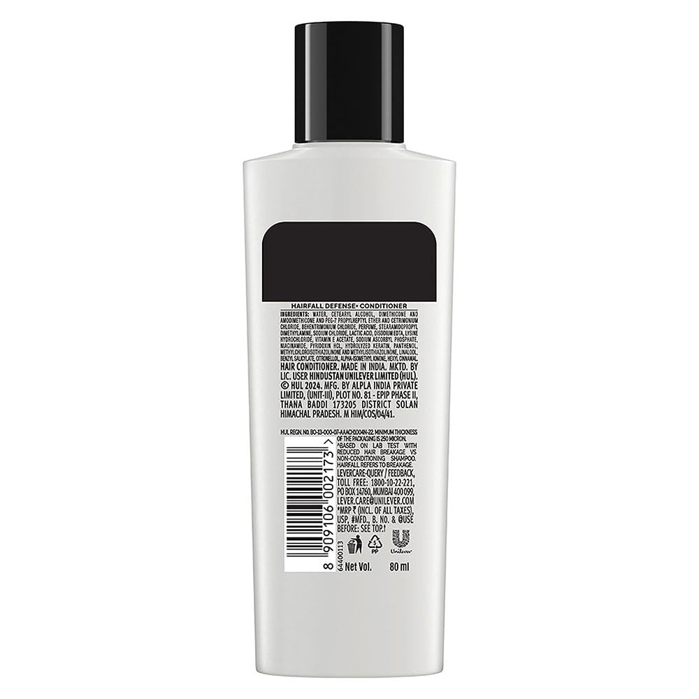 Tresemme Hair Fall Defense Conditioner, 80 ml, Pack of 1 Tresemme Hair Fall Defense Conditioner, 80 ml, Pack of 1