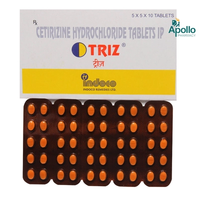 TRIZ TABLET 10MG, Pack of 10 TABLETS