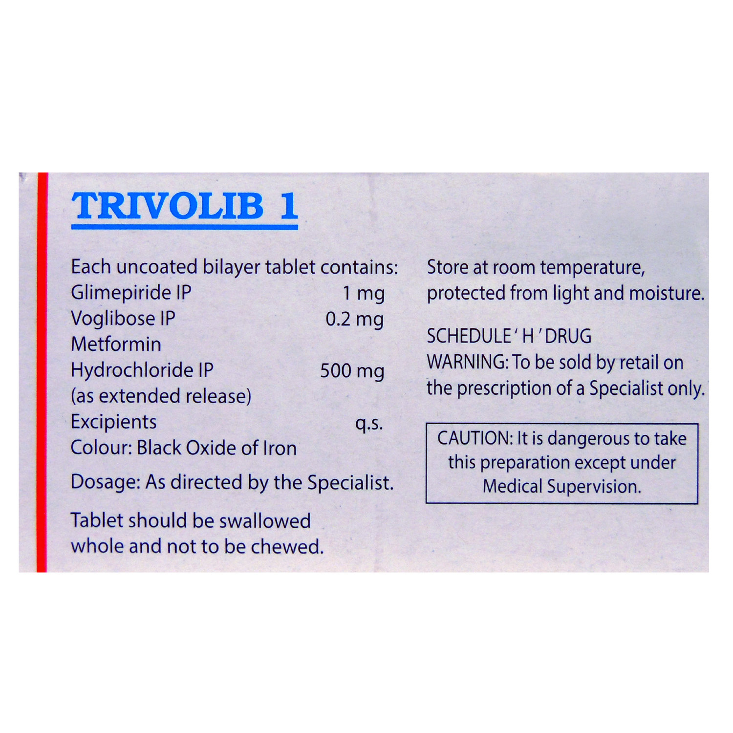 Trivolib 1 Tablet 10's, Pack of 10 TABLETS Trivolib 1 Tablet 10's, Pack of 10 TABLETS