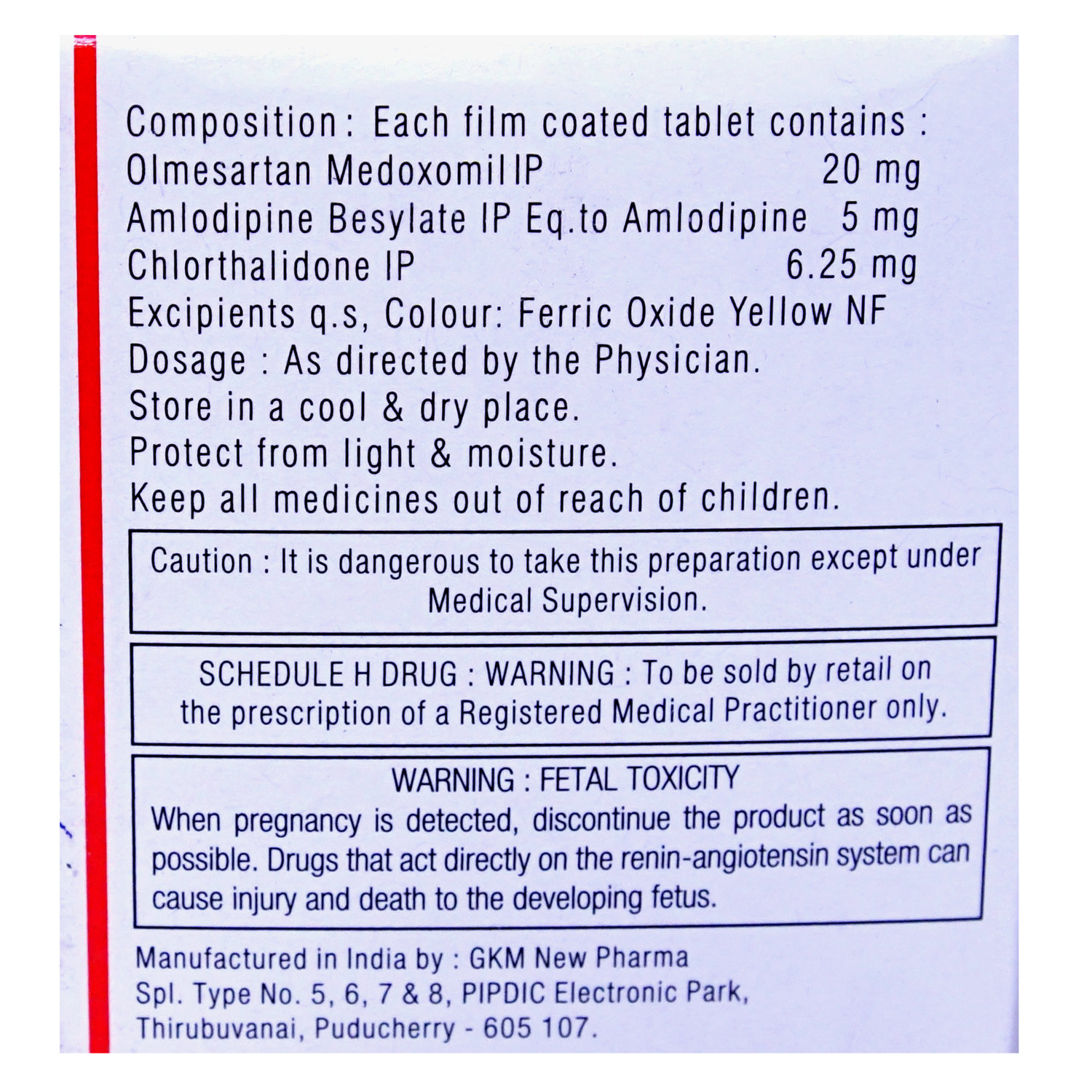 Triolsar 20 Tablet 10'S, Pack of 10 TABLETS Triolsar 20 Tablet 10'S, Pack of 10 TABLETS