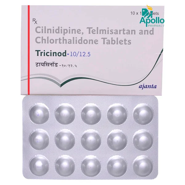 Tricinod 10/12.5 Tablet 15's, Pack of 15