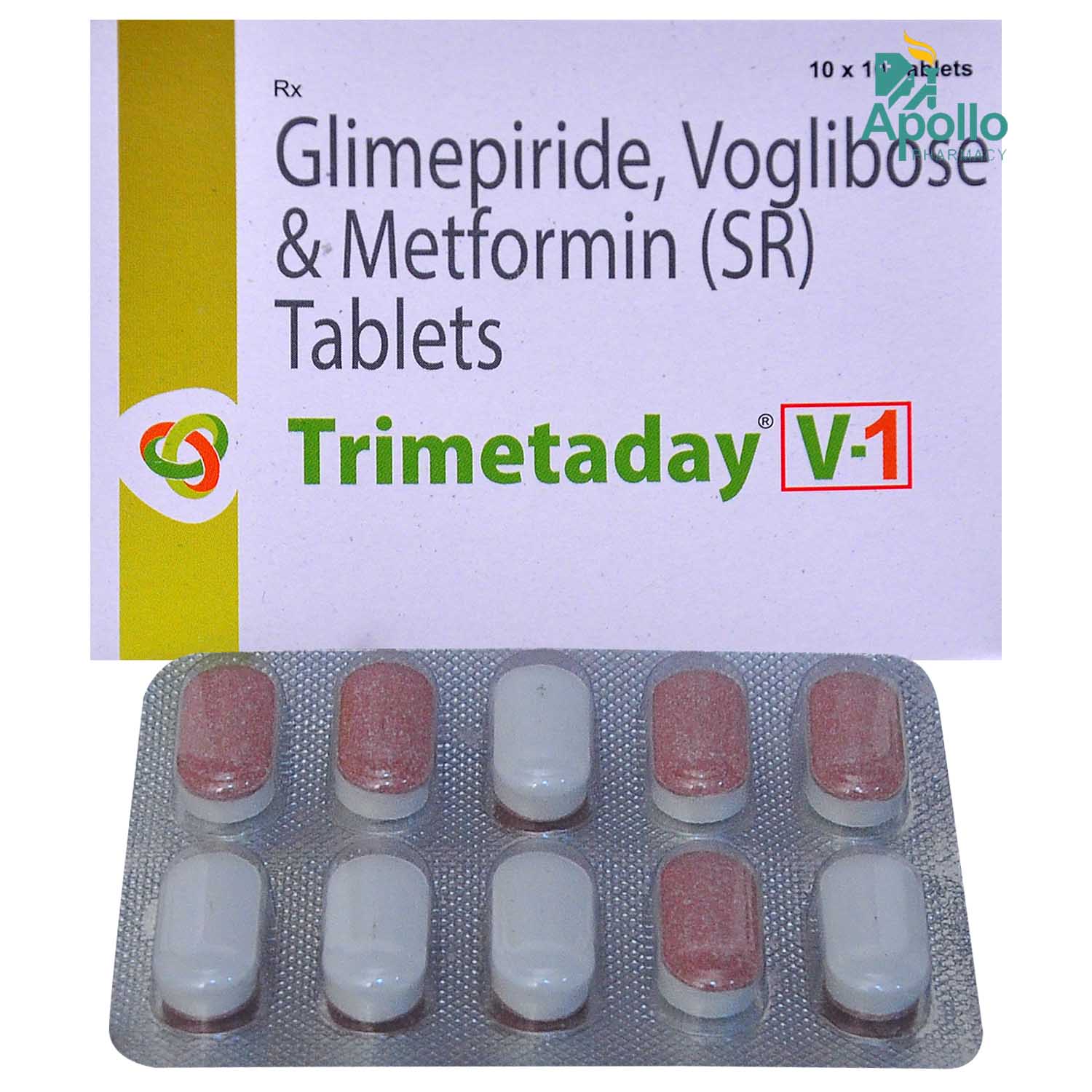 Trimetaday V-1 Tablet 10's, Pack of 10 Trimetaday V-1 Tablet 10's, Pack of 10