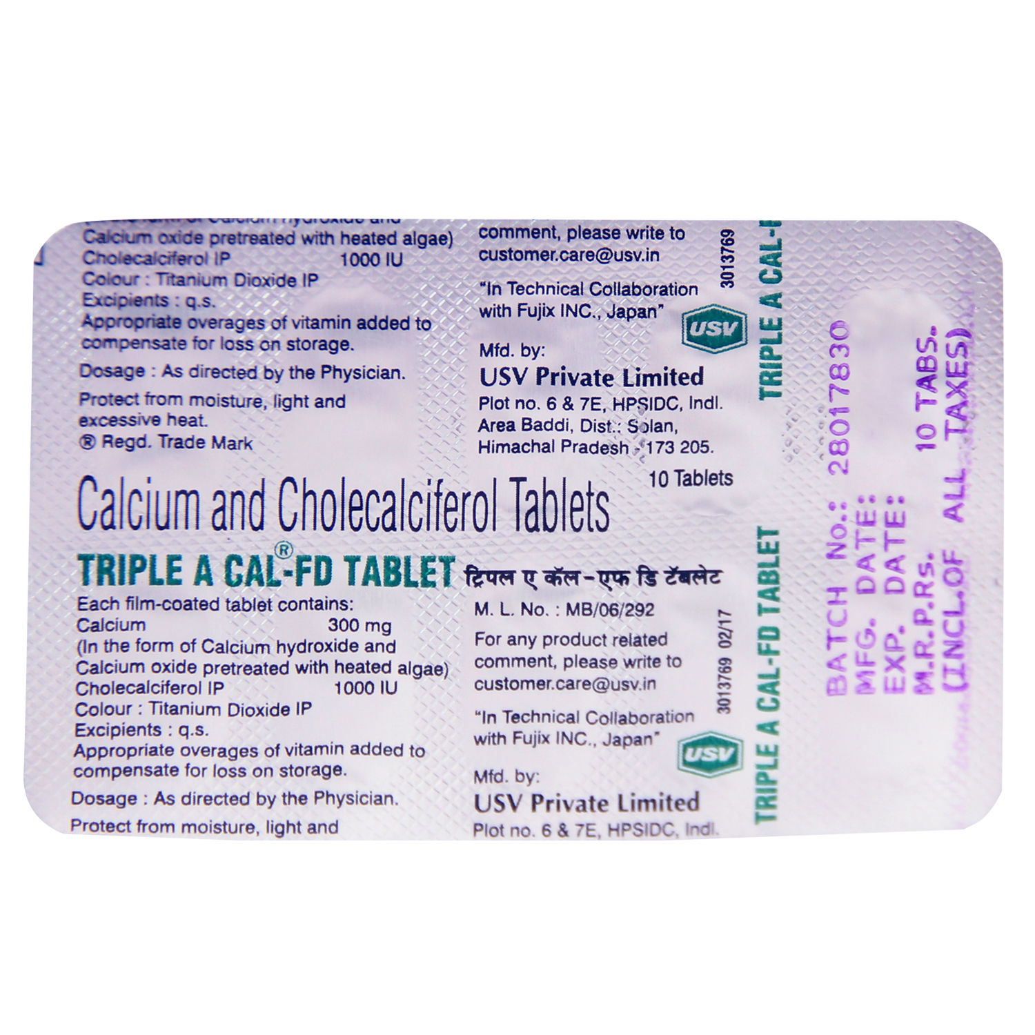 TripleACalFD Tablet 10's Price, Uses, Side Effects, Composition