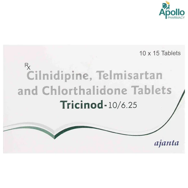 Tricinod 10 mg/6.25 mg Tablet 15's, Pack of 15 TABLETS