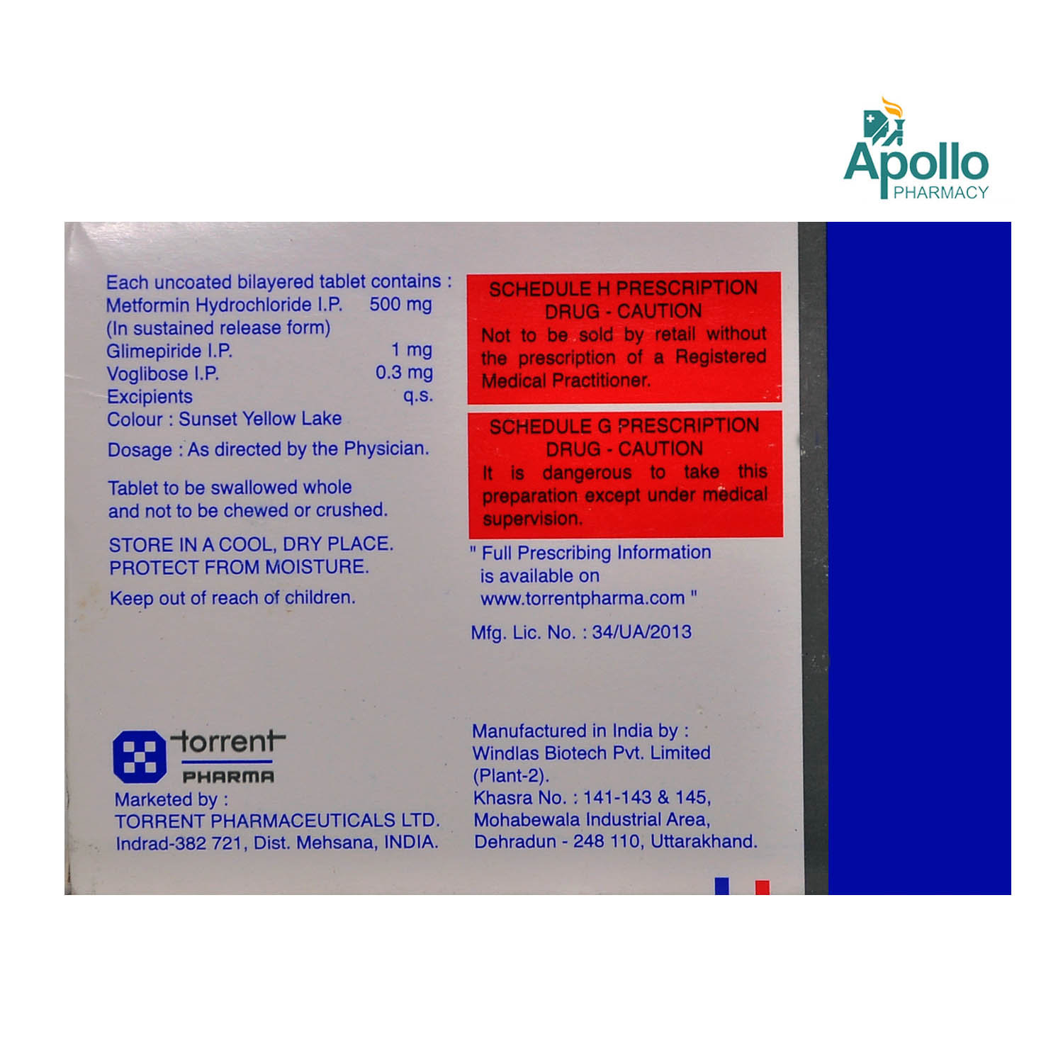 Trivoglitor Forte 1 Tablet 10's, Pack of 10 TABLETS Trivoglitor Forte 1 Tablet 10's, Pack of 10 TABLETS
