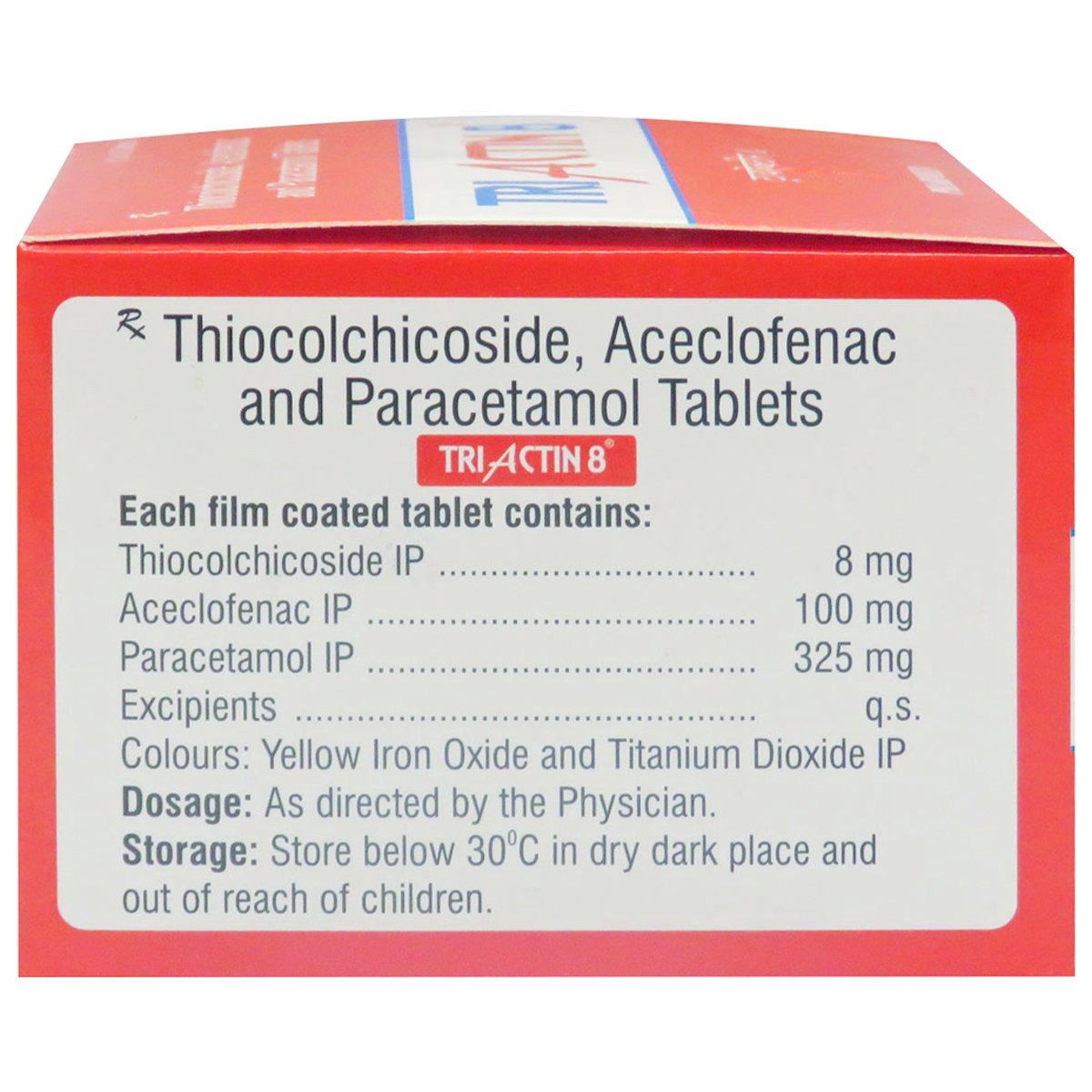 Triactin 8 mg Tablet 10's, Pack of 10 TabletS Triactin 8 mg Tablet 10's, Pack of 10 TabletS