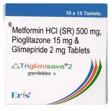 Triglimisave 2 Tablet 15's, Pack of 15 TabletS