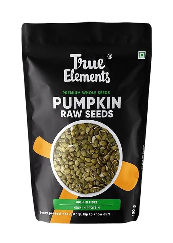 True Elements Raw Pumpkin Seeds, 150 gm, Pack of 1