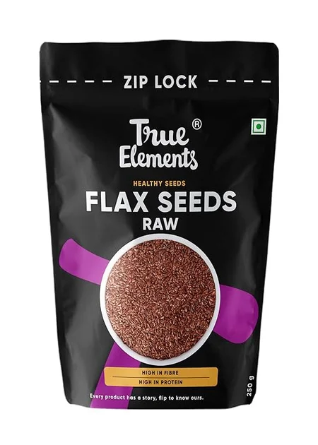 True Elements Raw Flax Seeds, 250 gm